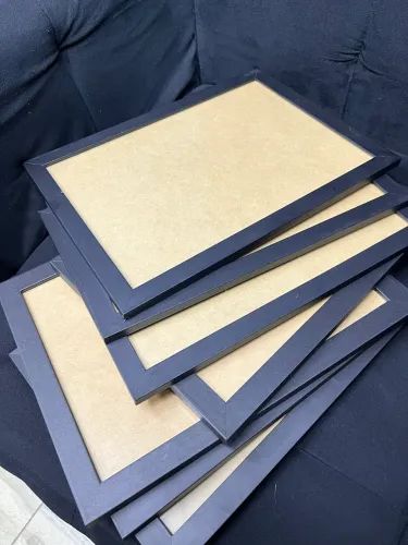 Kit 7 Molduras Pretas com Vidro 33x24cm - Perfeito Estado (Certificados/Diplomas)