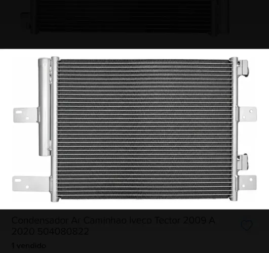 Condensador de ar condicionado iveco tector