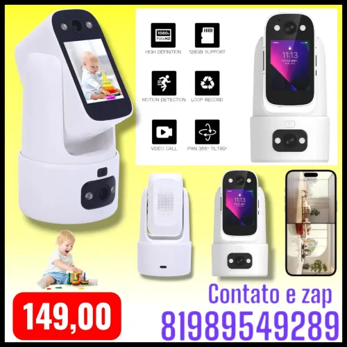 Câmera Inteligente Vídeo Chamada 2 Vias Wi-fi 355 Full Hd