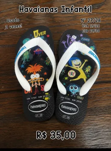 Chinelo havaianas numero 27/28