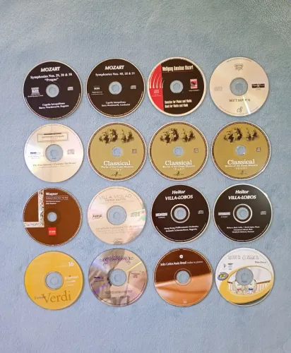 Kit CDs de Música Clássica. Mozart, Beethoven, Vivaldi, Villa Lobos, Wagner,  Verdi ...