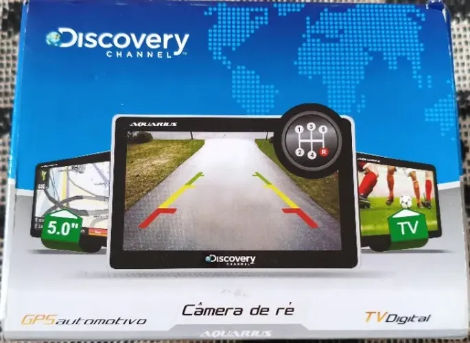 Gps Discovery Channel Mtc 3383 5.0 Tv Digital E Camera De Ré Cor Preto Aquarius