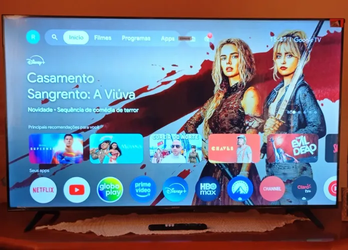 TV Smart 55" Google TV 2 mês de uso