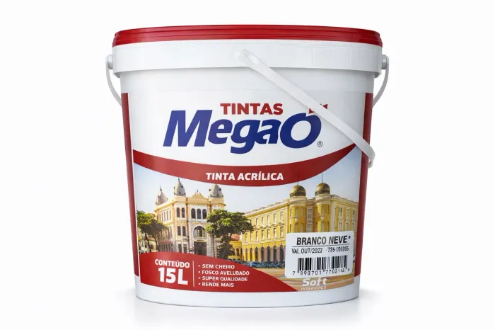 Tinta Acrílica Megaó Soft Interiores 15L - Branco Neve