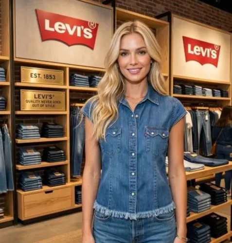 Blusa Jeans Levi's Western - Original Premium - Tam M