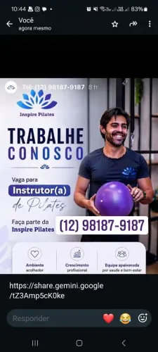 VAGA INSTRUTOR(A)DE PILATES SJC