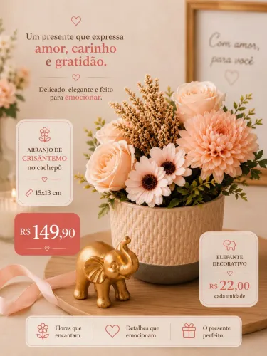 Arranjos artificiais decorativos