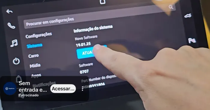 Nova atualização T-Coss 2025 código 0873 disponível para VW-PLAY