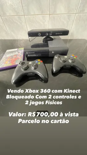 Xbox 360 Bloqueado Original com Kinect 