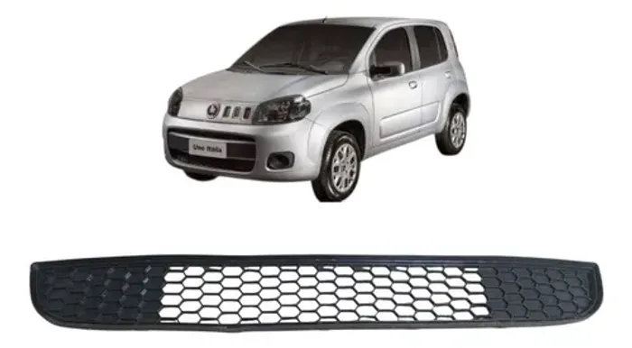Grade Inferior Do Parachoque Fiat Uno Vivace 1.0 2015 Preto Fosco