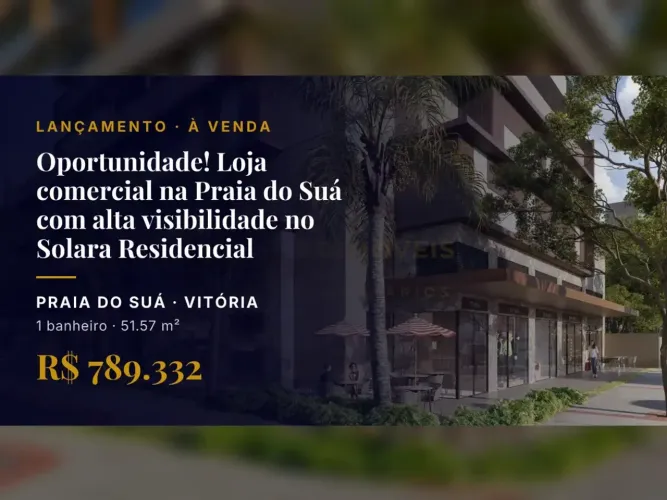 Loja moderna no Solara: localização estratégica na Praia do Suá