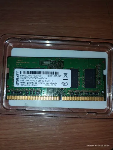 Memória RAM 4GB DDR4 2666MT/s Lenovo (Original / Perfeito Estado)
