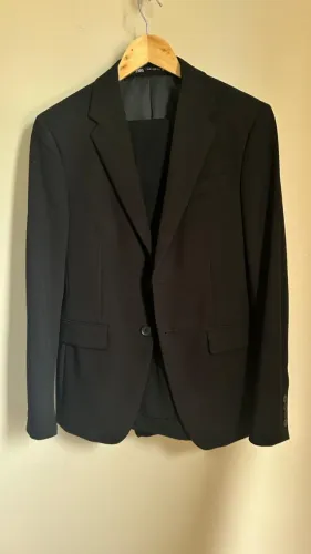 Terno Masculino Zara (Blazer e Calça) - Veste 38 - Preto - Perfeito Estado