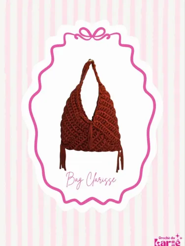 bolsa crochê triangular