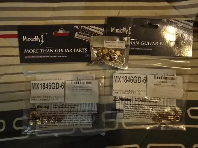 Buchas adaptadoras tarraxas - braço guitarra