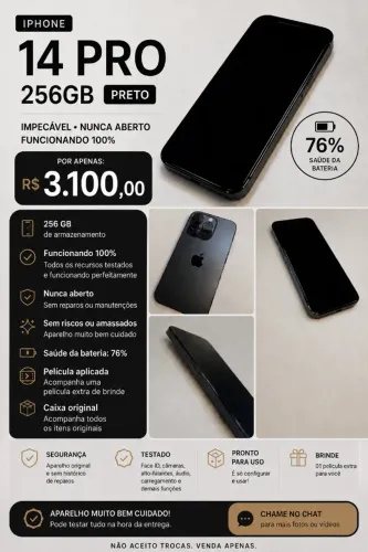Iphone 14 Pro 256gb Preto