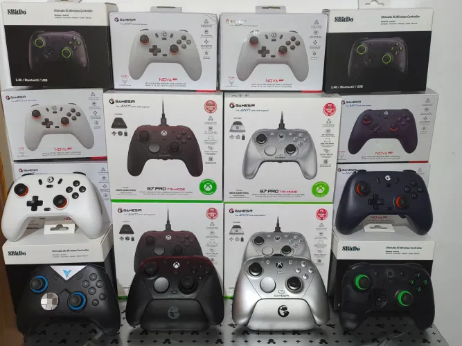 Controle com hall effect sem fio para Pc - Gamesir e 8bitdo - Xbox - Switch - Mobile - Tv
