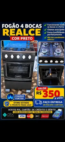 Fogão funcionando perfeitamente  Bocas e forno ok Faço entrega *95