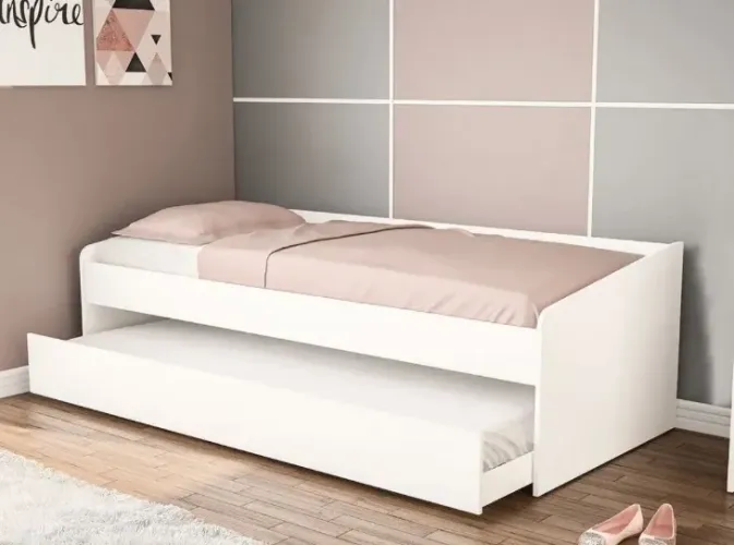 Bi cama solteiro branca semi nova !