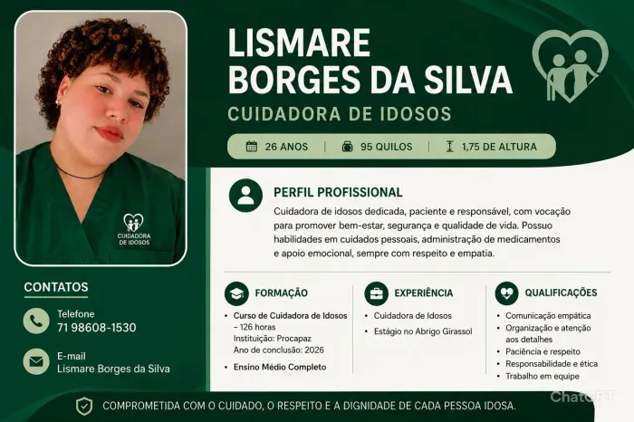 Cuidadora De Idosos - Home care