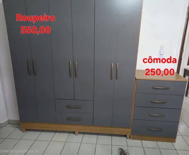 Guarda Roupas + gaveteiro seminovos