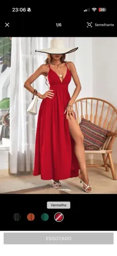 Vestido vermelho longo 