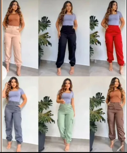 Calça bengaline com bolso