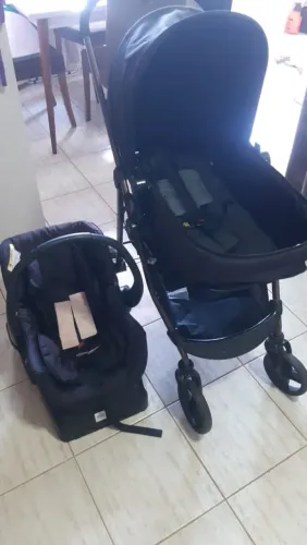 Carrinho de Passeio Galzerano Napoli Trio Travel System 3 em 1 Preto
