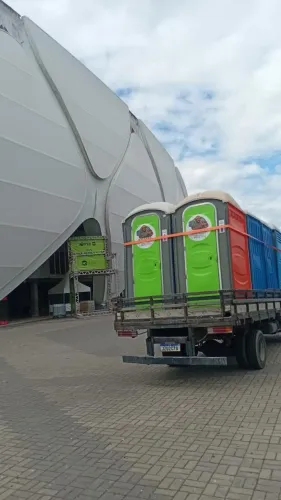 Aluguel de banheiros químicos p/ Eventos e Obras | Limpo e c/ papel | Entrega rápida
