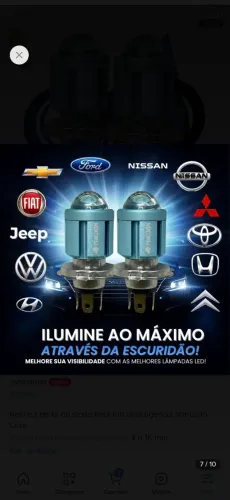Kit lampadas H4 super branco com pingo 10 de brinde