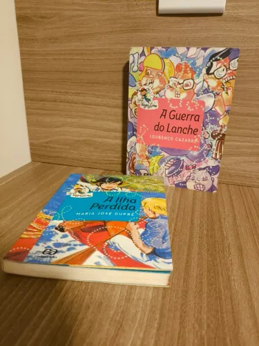 Kit 2 livros série vaga-lume, a guerra do lanche e a ilha perdida 