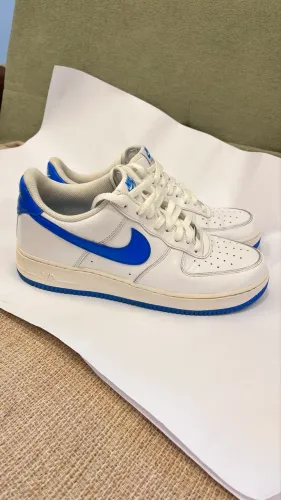 Tênis Nike air force 1 branco e azul ORIGINAL