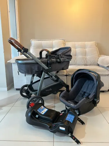 Carrinho de Bebê Travel System Epic Lite Trio Grey Vintage - Infanti