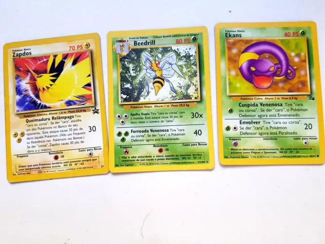 POKÉMON 3 CARDS ORIGINAIS
