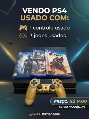 Vendo PS4 fat 500GB usado