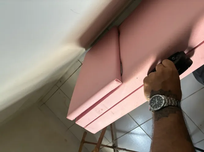 Maca Dobravel Portatil Tipo Maleta Rosa Com Apoio