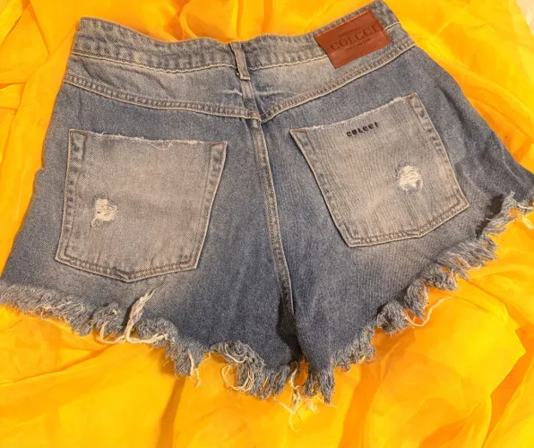 Short Jeans Colcci Hot Pants Destroyed 