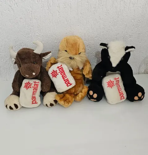 Relíquias Parmalat: Kit com 3 Pelúcias Originais Anos 90