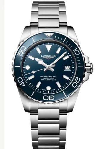 Relógio Longines Hydroconquest 39mm azul Novo