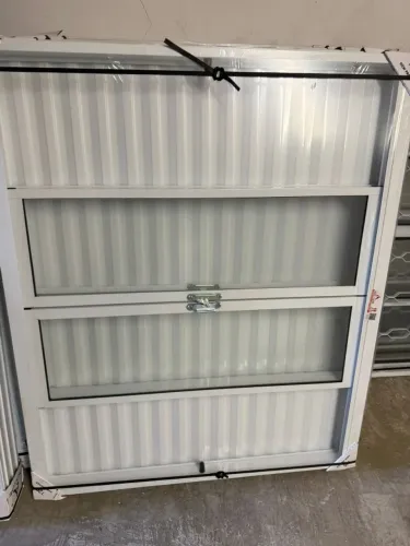 Veneziana 100x120 aço branco sem grade