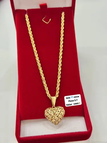Colar de ouro 18k feminino 5.7g Nova | Certificado de garantia