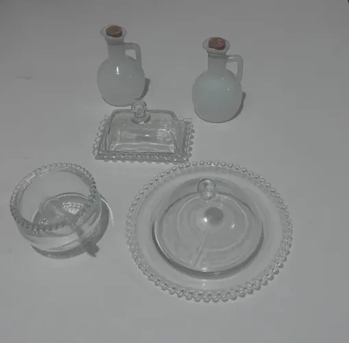 Kit de itens finos para cozinha galeteiro, meleira, manteigueira e queijeira