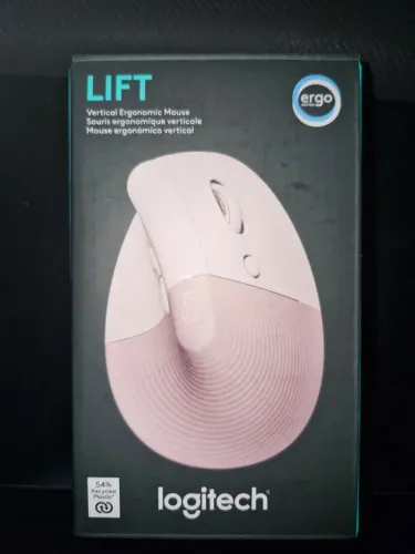 Mouse Sem Fio Logitech Lift Vertical - Rosa