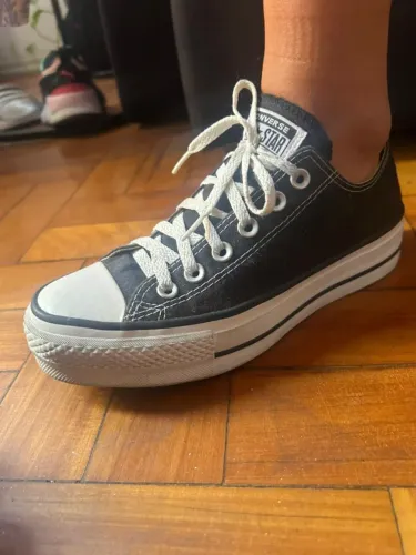 All star preto plataforma 