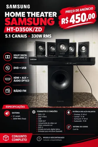 HOME THEATER SAMSUNG ( SEU CINEMA EM CASA )