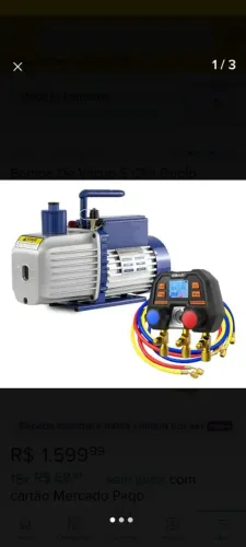 Bomba De Vácuo 5 Cfm Duplo Estágio + Manifold Ms-100 Elitech