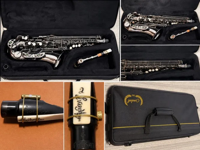 Sax Alto Condor Black Nickel + Boquilha Prisma 6 Ivan Meyer + Palheta nº 2