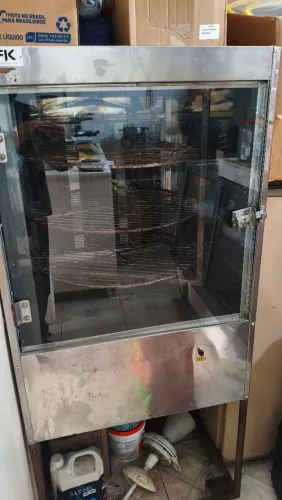 Forno de assar frango 3 grelhas giratórias