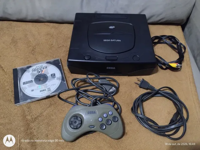 Sega Saturn Tectoy completo funcionando perfeitamente