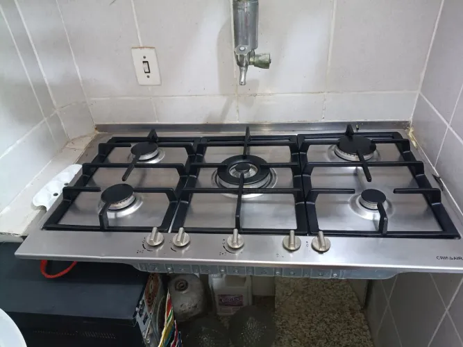 Fogão Cooktop 5 bocas inox 
